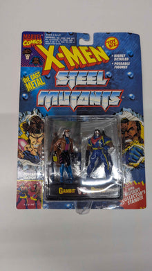 1994 Toy Biz Marvel X-Men Steel Mutants Die Cast Action Figures: Gambit v Bishop