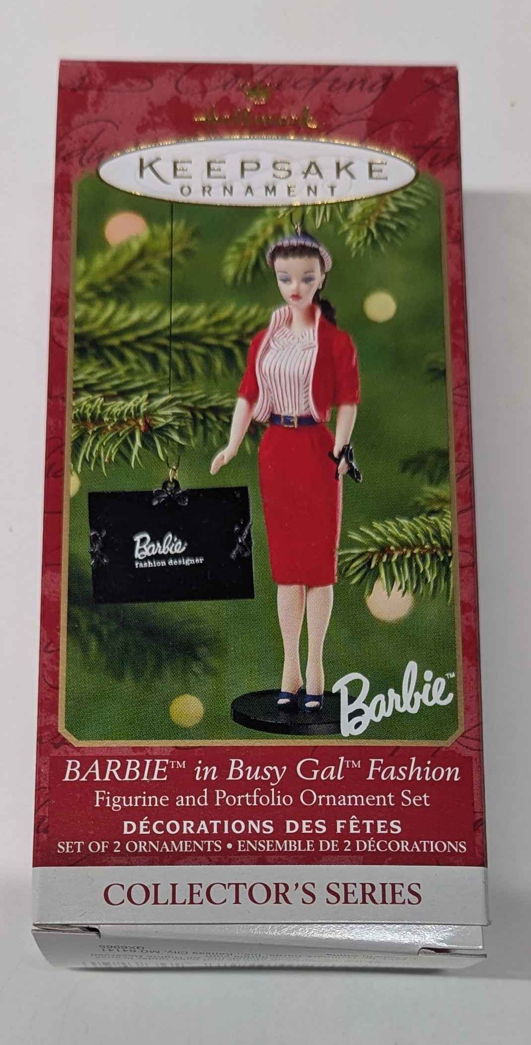 2001 Hallmark Keepsake Ornament: Collector's Series - Barbie in Busy Gal Fashion