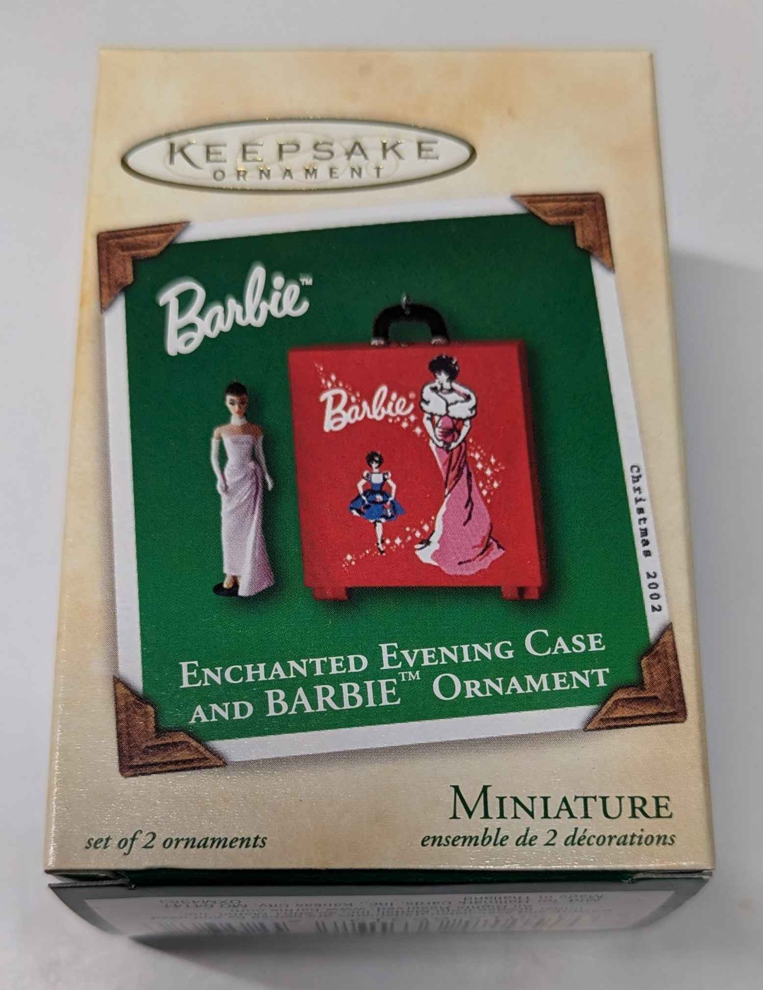 2002 Hallmark Keepsake Ornament - Enchanted Evening Case and Barbie Ornament