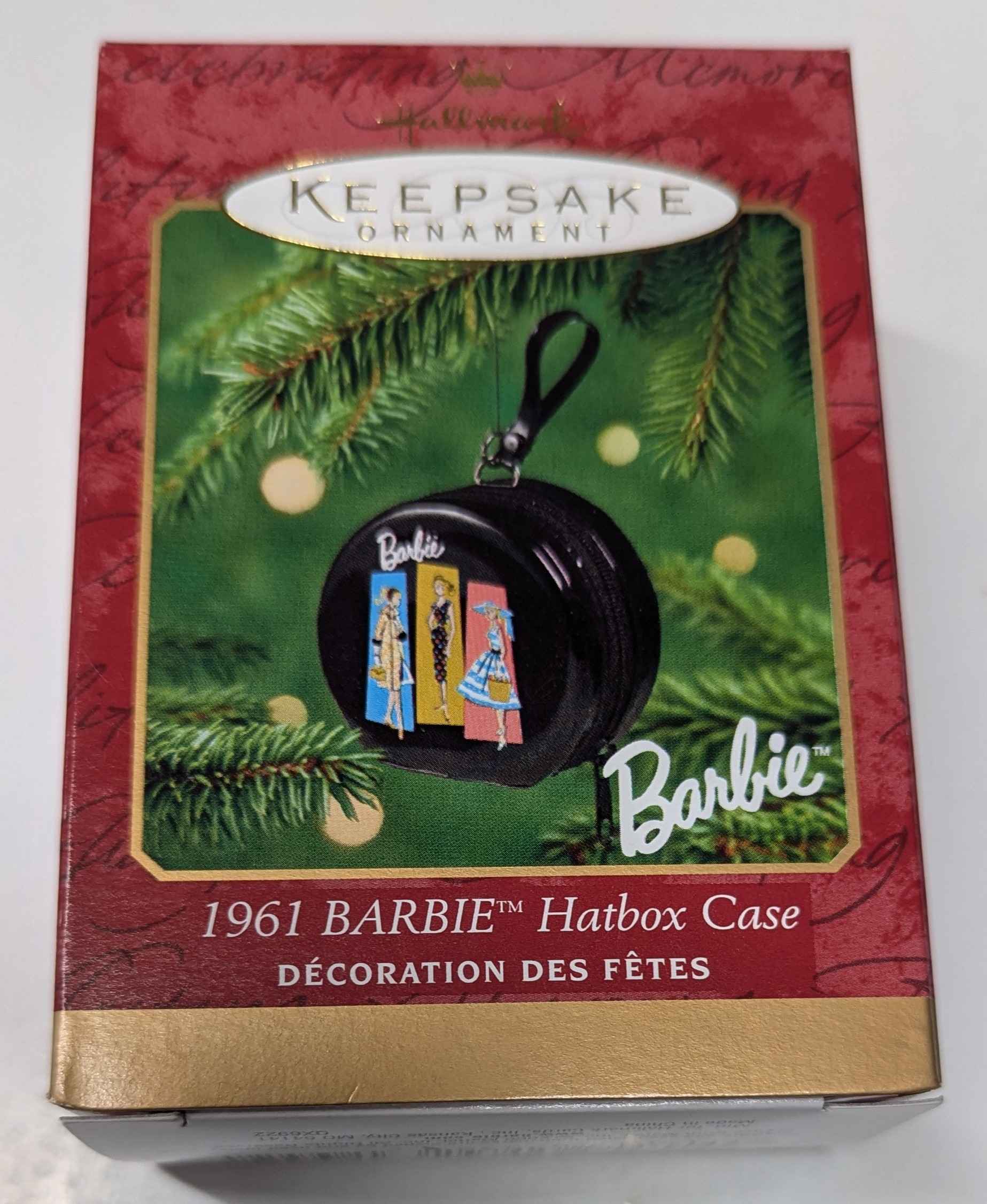 2001 Hallmark Keepsake Ornament - 1961 Barbie Hatbox Case