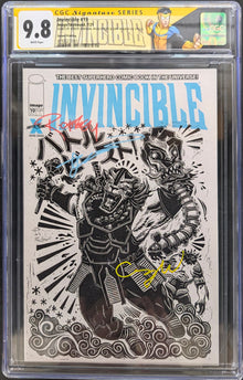 Invincible #19 2nd Print CGC 9.8 Signed by Kirkman, Ottley & Walker 1st Battle Beast