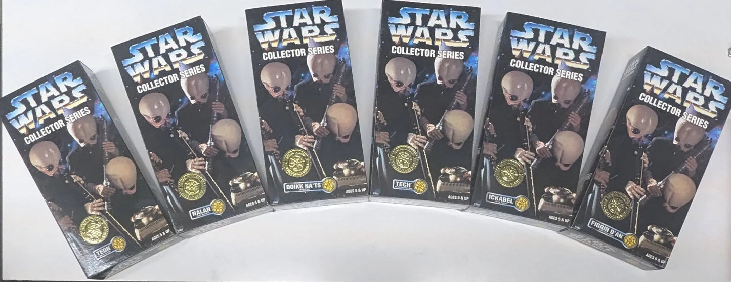 1997 Hasbro Star Wars Collector Series Cantina Band 12" Action Figure Full Collection Set