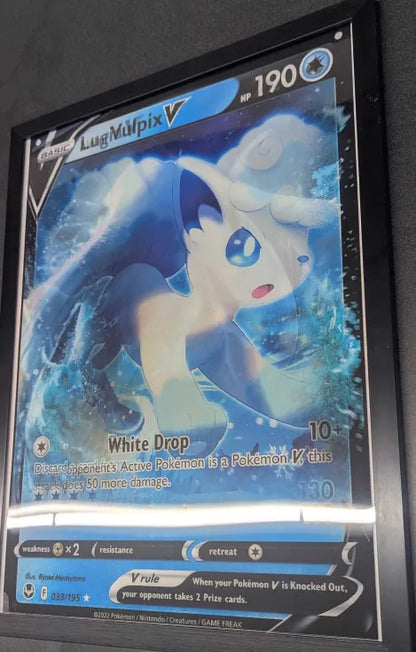 Framed Pokemon Lenticular Promotional Poster - Lugia V & Alolan Vulpix V