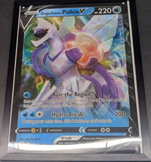 Framed Pokemon Lenticular Promotional Poster - Origin Forme Dialga V & Palkia V