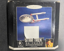 1996 Hallmark Keepsake Ornament Star Trek 30 Years Ornament with Display Base (Used, Missing Shuttlecraft)