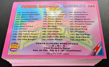 1994 Collect-a-Card Power Rangers Series 2 Power Foil (Yellow Hobby) Parallel 72 Card Set