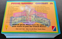 1994 Collect-a-Card Power Rangers Series 1 Complete 72 Card Set