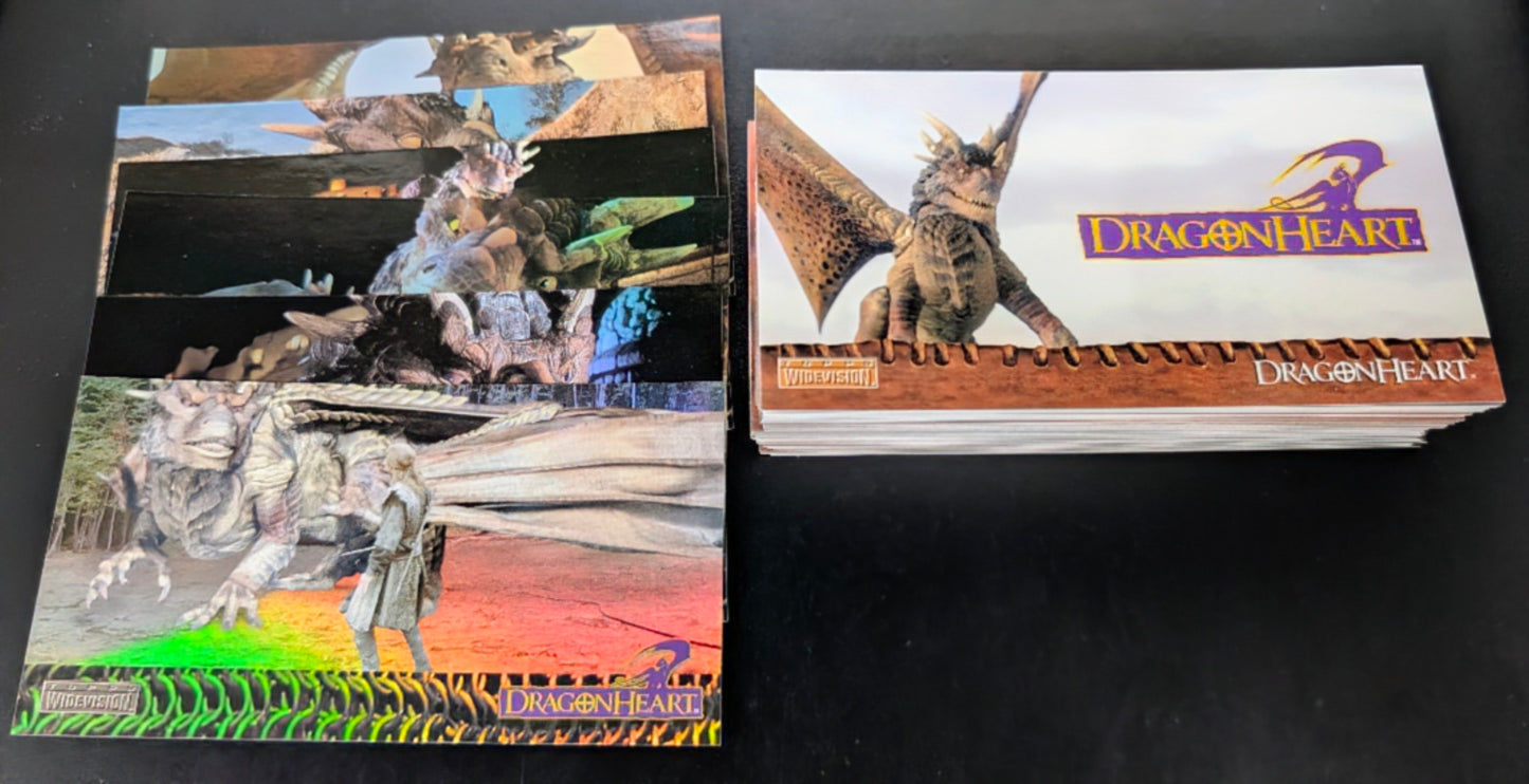 Topps 1996 Dragonheart Widevision Complete 72 Card + 6 Foil Chase Set