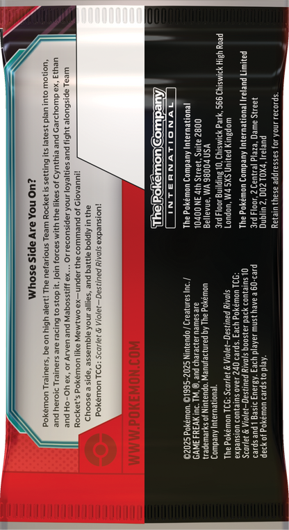 Pokemon Scarlet & Violet: Destined Rivals Booster Pack