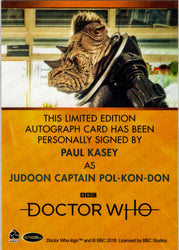 2022 Doctor Who Series 11 & 12 Paul Kasey Bordered Autograph Card