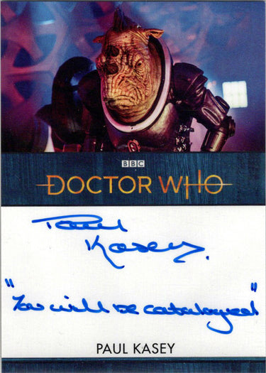 2022 Doctor Who Series 11 & 12 Paul Kasey Autograph Inscription Card