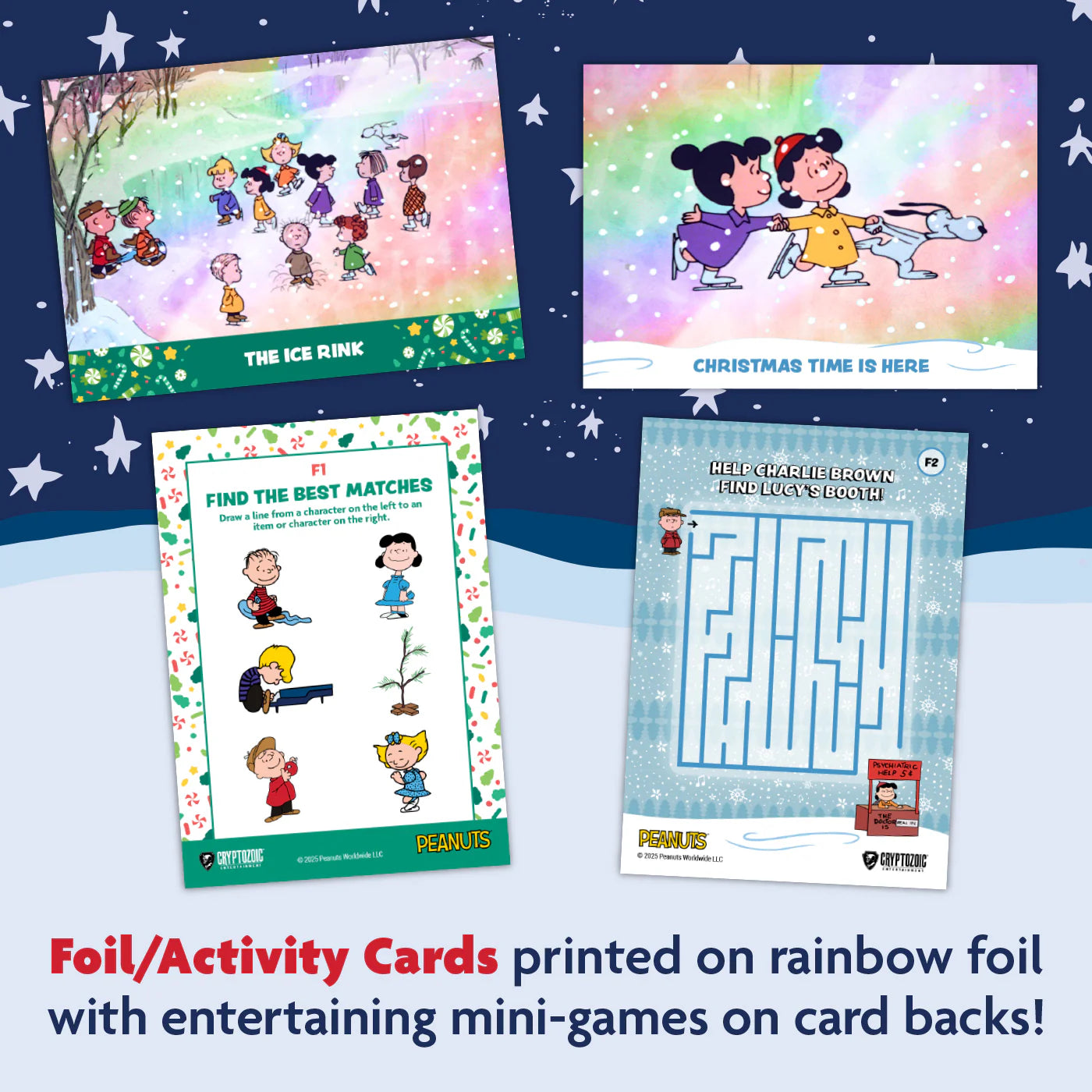 2025 Cryptozoic Peanuts Playpaks Series 2: Charlie Brown Christmas Gravity Feed Box