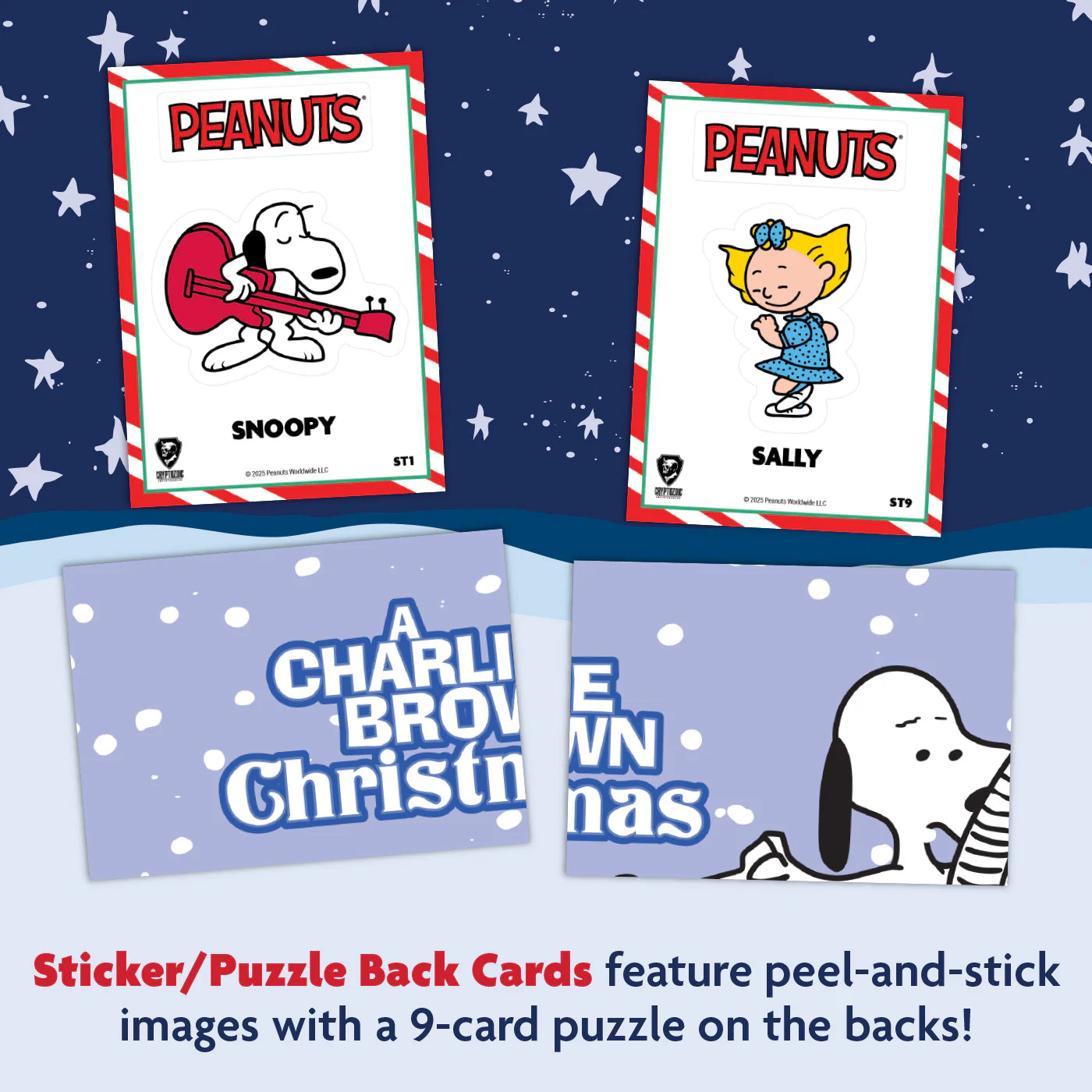 2025 Cryptozoic Peanuts Playpaks Series 2: Charlie Brown Christmas Gravity Feed Box