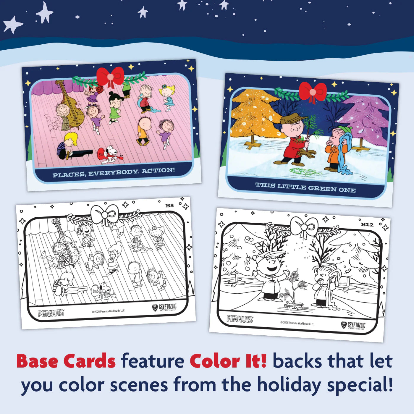 2025 Cryptozoic Peanuts Playpaks Series 2: Charlie Brown Christmas Gravity Feed Box