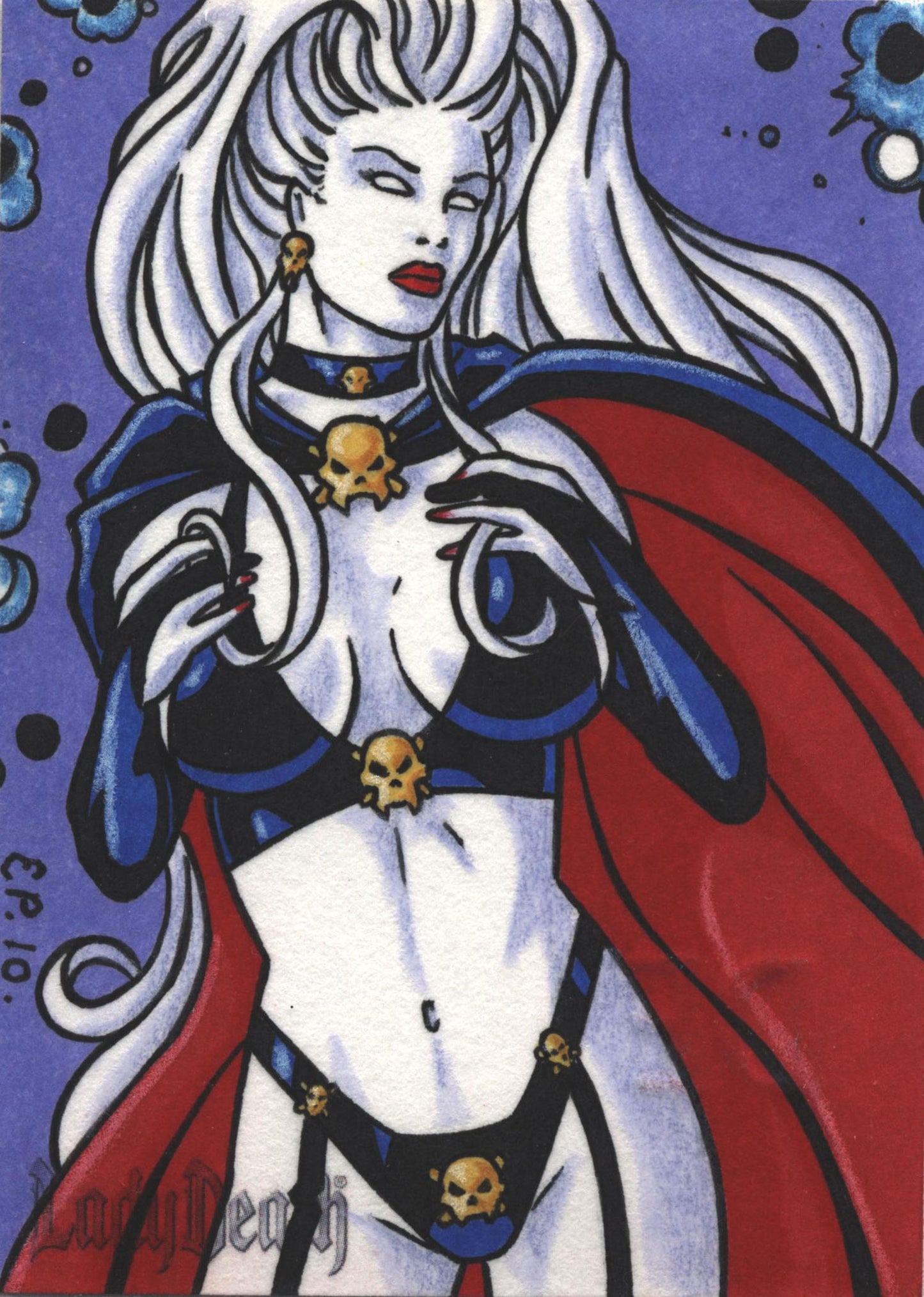 2011 5finity Lady Death Sketch Card by Elaine Perna