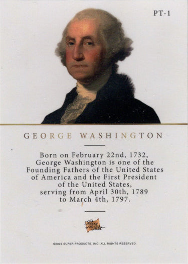 Super Break Pieces of the Past 2023 Promotional Card PT-1 George Washington