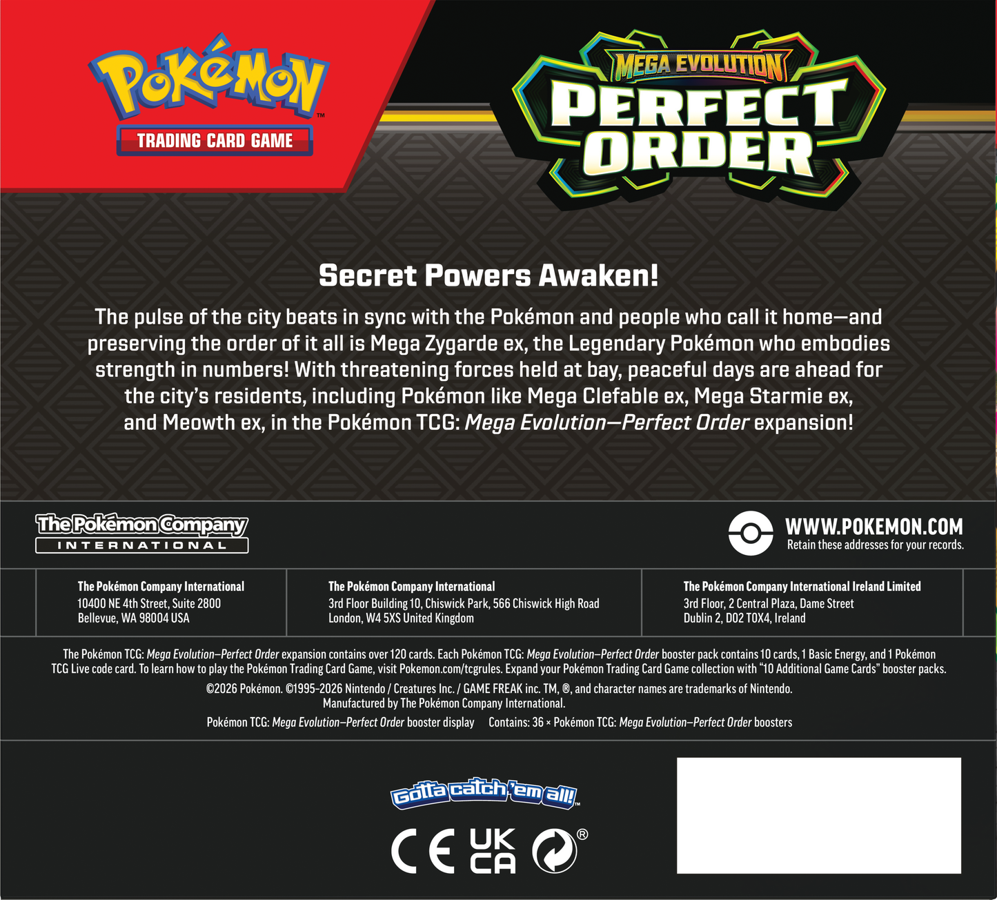 Pokemon Mega Evolution ME03: Perfect Order Booster Display Box