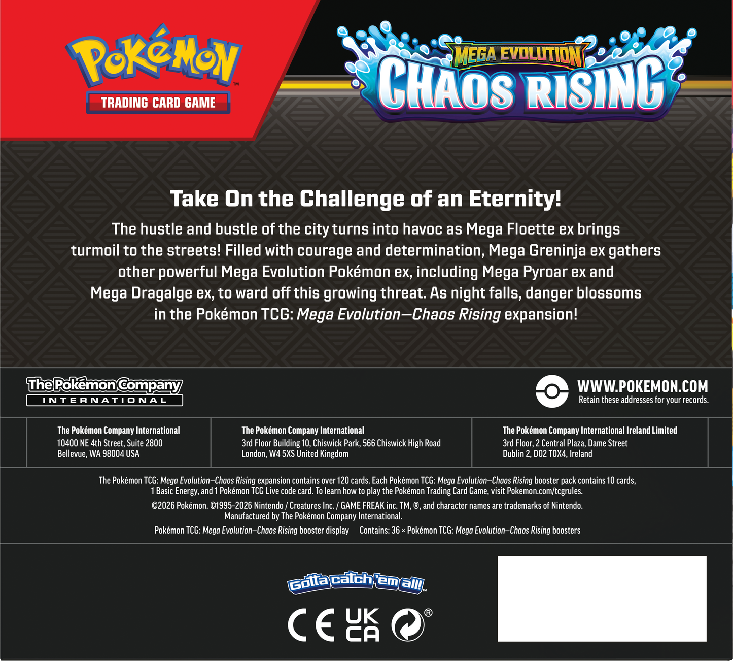 Pokemon Mega Evolution ME04: Chaos Rising Booster Display Box