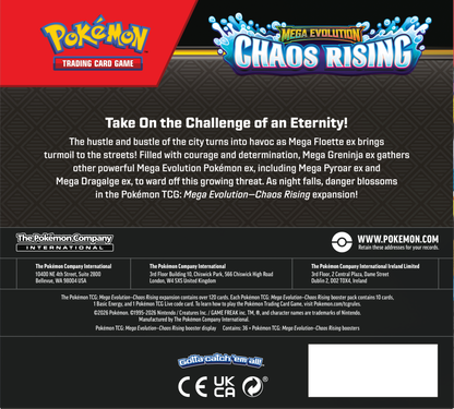 Pokemon Mega Evolution ME04: Chaos Rising Booster Display Box