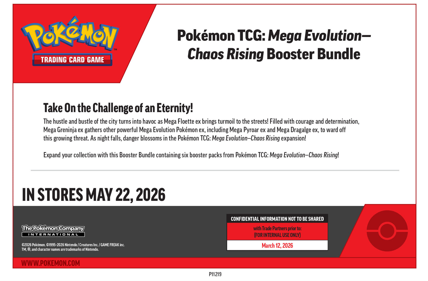 Pokemon Mega Evolution ME04: Chaos Rising Booster Bundle Box