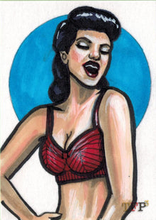 Female Persuasion 3 Sketch Card by Ashleigh Popplewell of Beach Girl