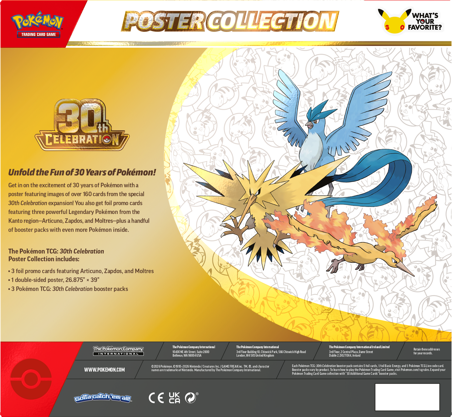 Pokemon Mega Evolution ME30: 30th Celebration Poster Collection