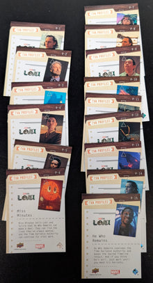 2023 Upper Deck Marvel Loki TVA Profiles 15 Card Chase Set P-1 to P-15