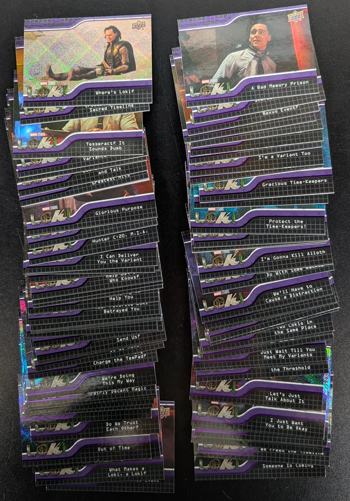 2023 Upper Deck Marvel Loki Purple Parallel 90 Card Base Set