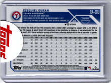 Topps Chrome Baseball 2023 Purple Speckle Autograph Card RA-EDU Ezequiel Duran