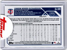 Topps Chrome Baseball 2023 Rookie Autograph Card RA-SWR Simeon Woods Richardson