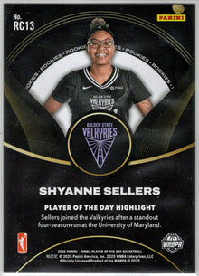 2025 Panini WNBA Player of the Day Red Parallel Card RC13 Shyanne Sellers 40/99