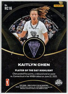 2025 Panini WNBA Player of the Day Rookie Card RC16 Kaitlyn Chen