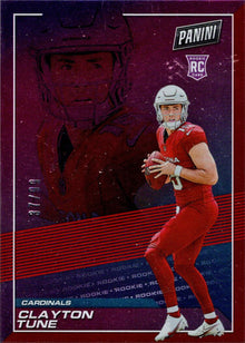 2023 Panini POTD Football Rookies Red Foil Parallel Card RC20 Clayton Tune 37/99