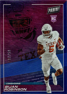 2023 Panini POTD Football Rookies Blue Foil Parallel Card RC4 B. Robinson 02/50