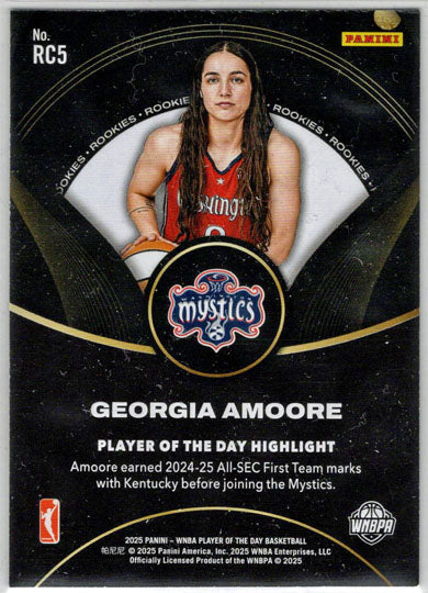 2025 Panini WNBA Player of the Day Rookie Card RC5 Georgia Amoore