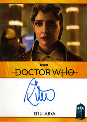 2022 Doctor Who Series 11 & 12 Ritu Arya Bordered Autograph Card