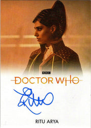 2022 Doctor Who Series 11 & 12 Ritu Arya Full Bleed Autograph Card