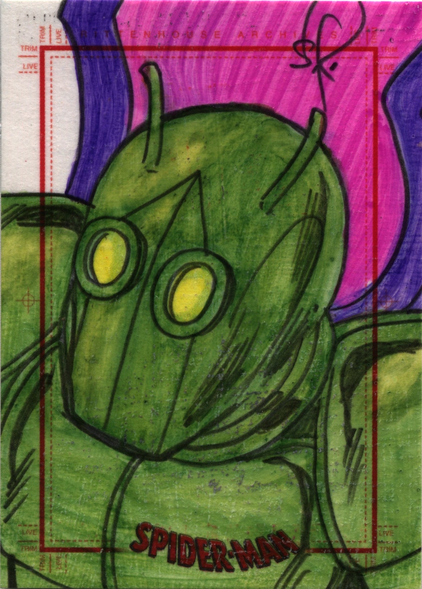 Spider-Man Archives Sketch Card by Scott Rosema