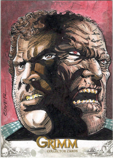 Grimm Season 1 Hand Drawn Sketch Card by Roy Cover