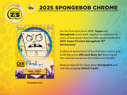 2025 Topps Chrome SpongeBob 25th Anniversary Value Blaster Box