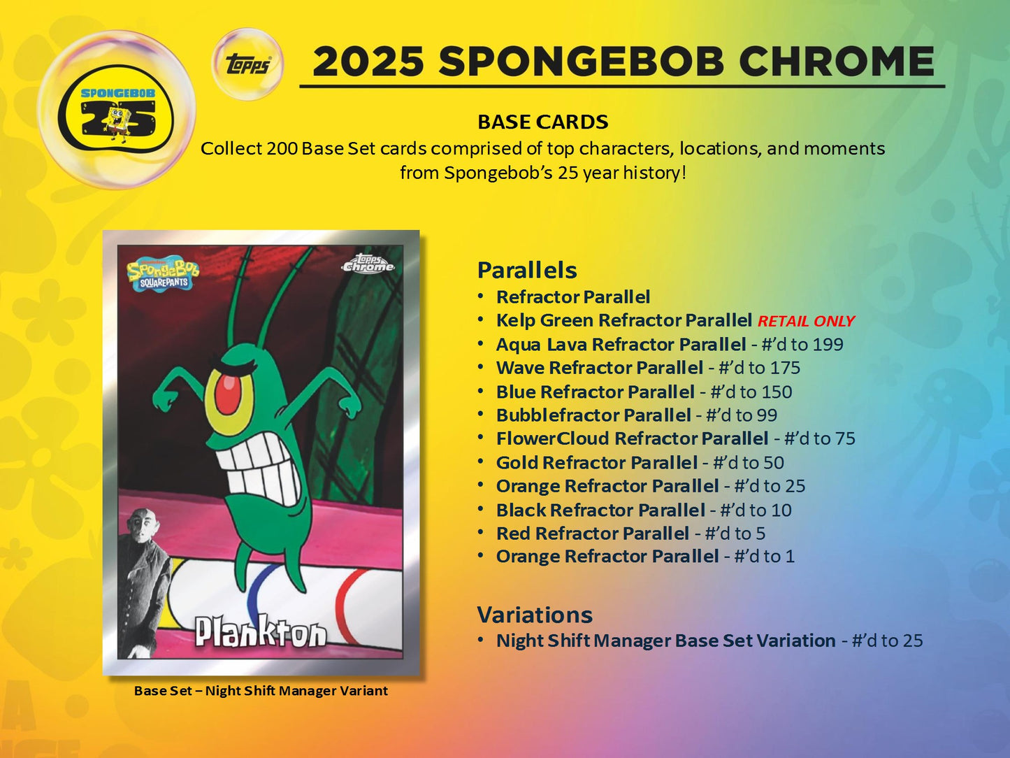 2025 Topps Chrome SpongeBob 25th Anniversary Value Blaster Box