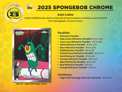 2025 Topps Chrome SpongeBob 25th Anniversary Value Blaster Box