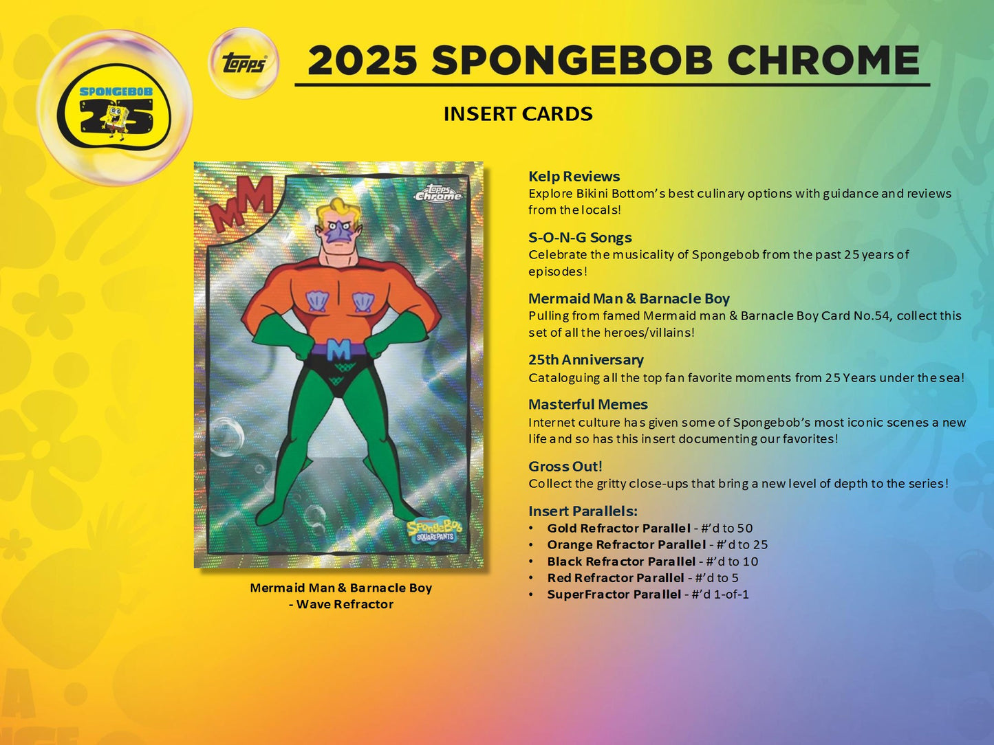 2025 Topps Chrome SpongeBob 25th Anniversary Value Blaster Box