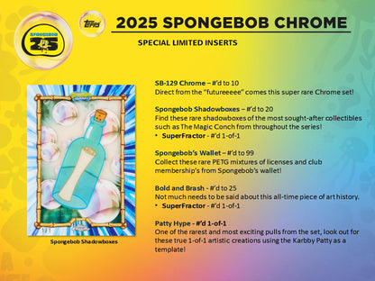 2025 Topps Chrome SpongeBob 25th Anniversary Value Blaster Box