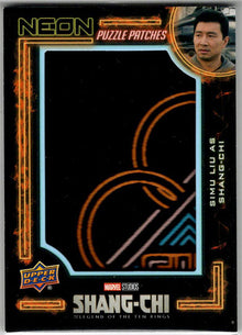 2023 Upper Deck Marvel Shang-Chi Neon Puzzle Patches Card SCNP-1 Simu Liu