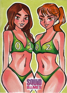 2023 5finity Squid Dames Sketch Card by Crimson V1