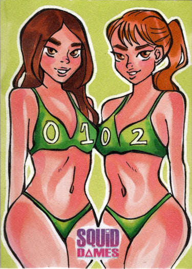 2023 5finity Squid Dames Sketch Card by Crimson V1