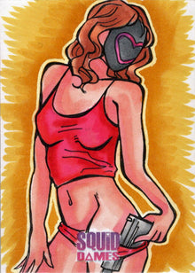 2023 5finity Squid Dames Sketch Card by Crimson V2