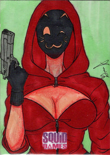 2023 5finity Squid Dames Sketch Card by Grae Sundberg V1