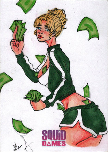 2023 5finity Squid Dames Sketch Card by Grae Sundberg V4